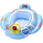 Phao Bơi Cho Bé Phao Ngồi Chống Lật Phi Thuyền Có Vô Lăng Có Còi Cho Bé Dưới 25kg – Kèm Bơm