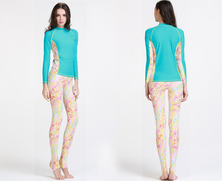 Set 2 món Quần Áo Bơi Chống Nắng Nữ Sbart 925 Xanh - ProSwim.vn