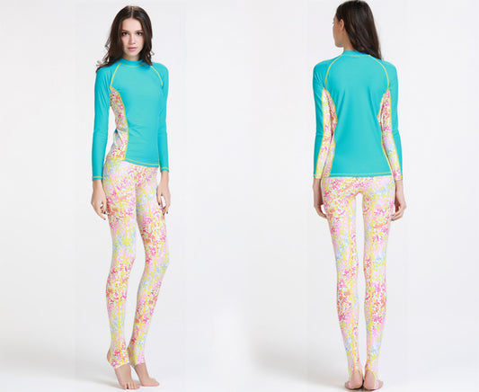 Set 2 món Quần Áo Bơi Chống Nắng Nữ Sbart 925 Xanh - ProSwim.vn