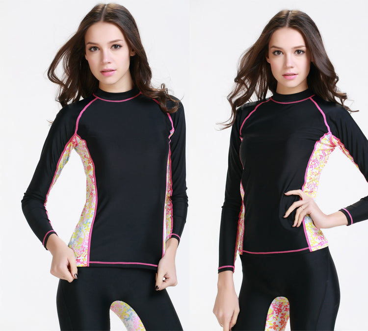 Áo Bơi Chống Nắng Nữ Sbart 925 Đen Hông Hoa - ProSwim.vn