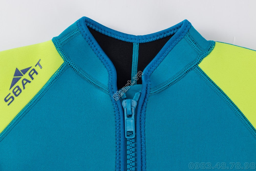 Bộ Bơi Liền Giữ Nhiệt (Wetsuit 2mm) Sbart 1120 Trẻ Em Xanh - ProSwim.vn