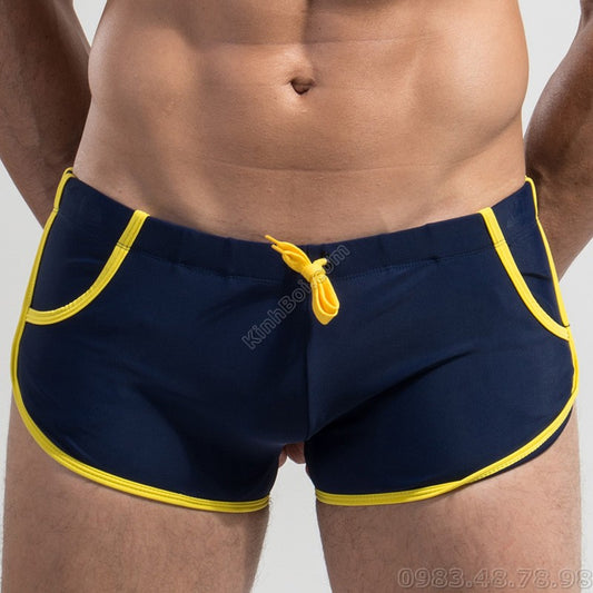 Quần bơi nam Desmiit TS020 Đen Viền Vàng - ProSwim.vn