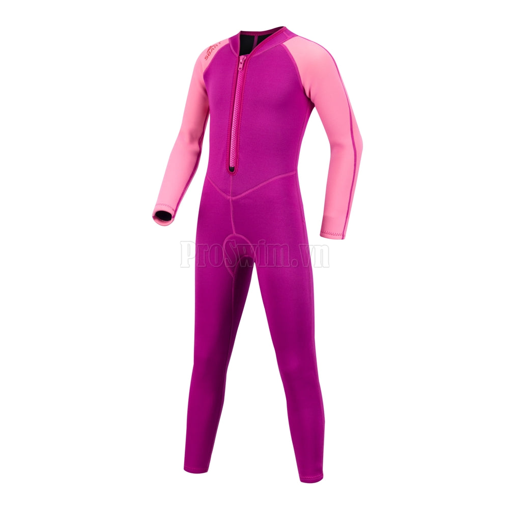 Bộ Bơi Liền Giữ Nhiệt (Wetsuit 2mm) Sbart 1120 Trẻ Em Hồng - ProSwim.vn