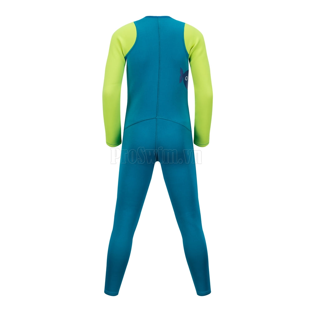 Bộ Bơi Liền Giữ Nhiệt (Wetsuit 2mm) Sbart 1120 Trẻ Em Xanh - ProSwim.vn