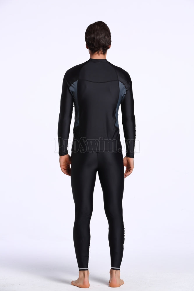 Set 2 món Quần Dài Áo Bơi Nam Dài Tay Sbart 713 Đen Tuyền - ProSwim.vn
