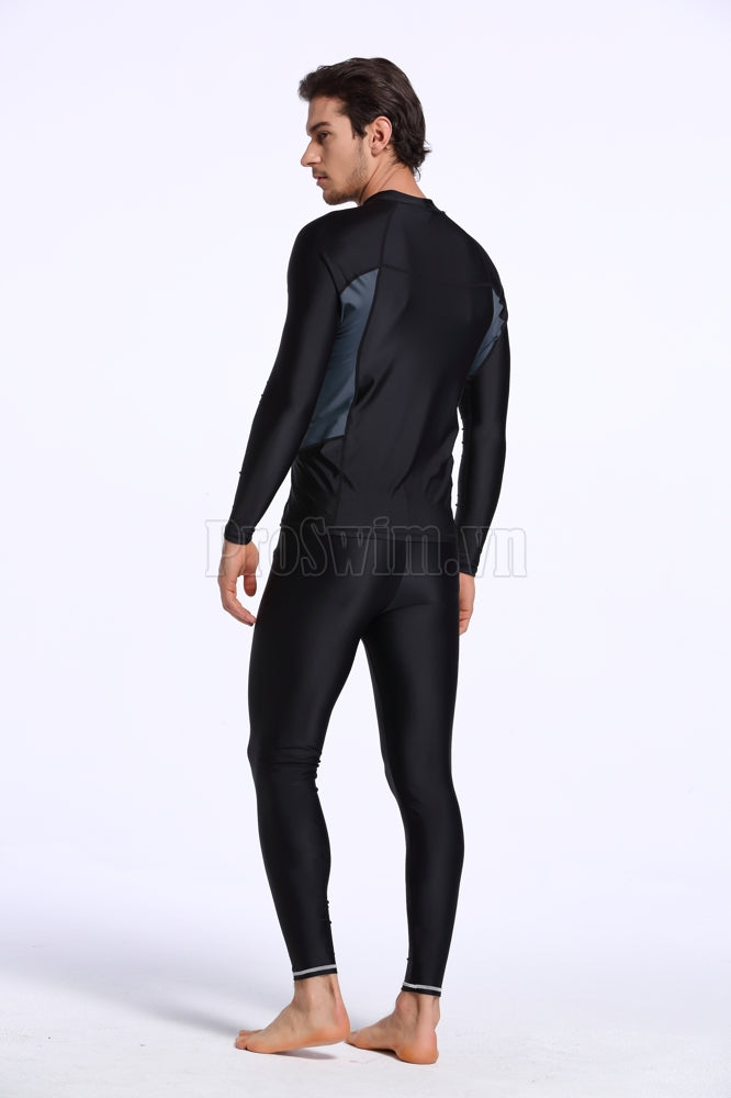 Set 2 món Quần Dài Áo Bơi Nam Dài Tay Sbart 713 Đen Tuyền - ProSwim.vn