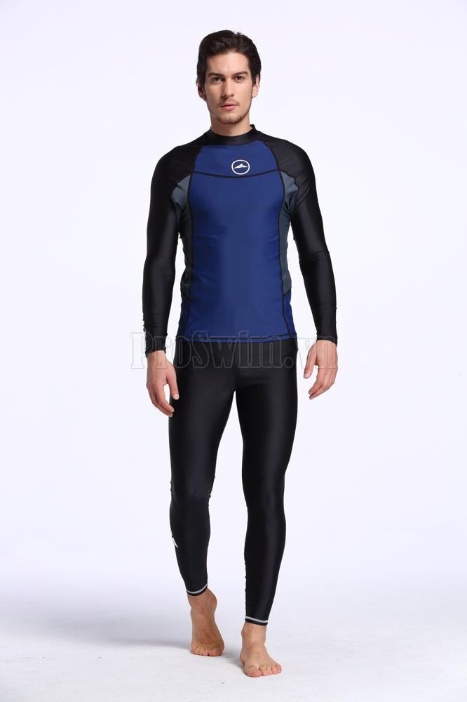 Áo Bơi Nam Dài Tay Chống Nắng Chống UV Sbart 713 Xanh Đen - ProSwim.vn