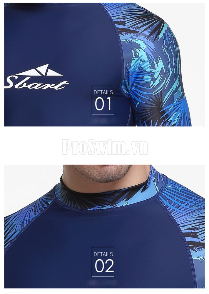 Áo Bơi Nam Dài Tay Chống Nắng Chống UV Sbart