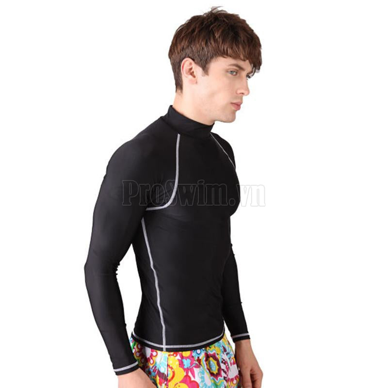 Áo Bơi Nam Dài Tay Sbart 702 Đen Có Big Size - ProSwim.vn