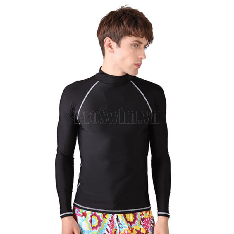 Áo Bơi Nam Dài Tay Sbart 702 Đen Có Big Size - ProSwim.vn