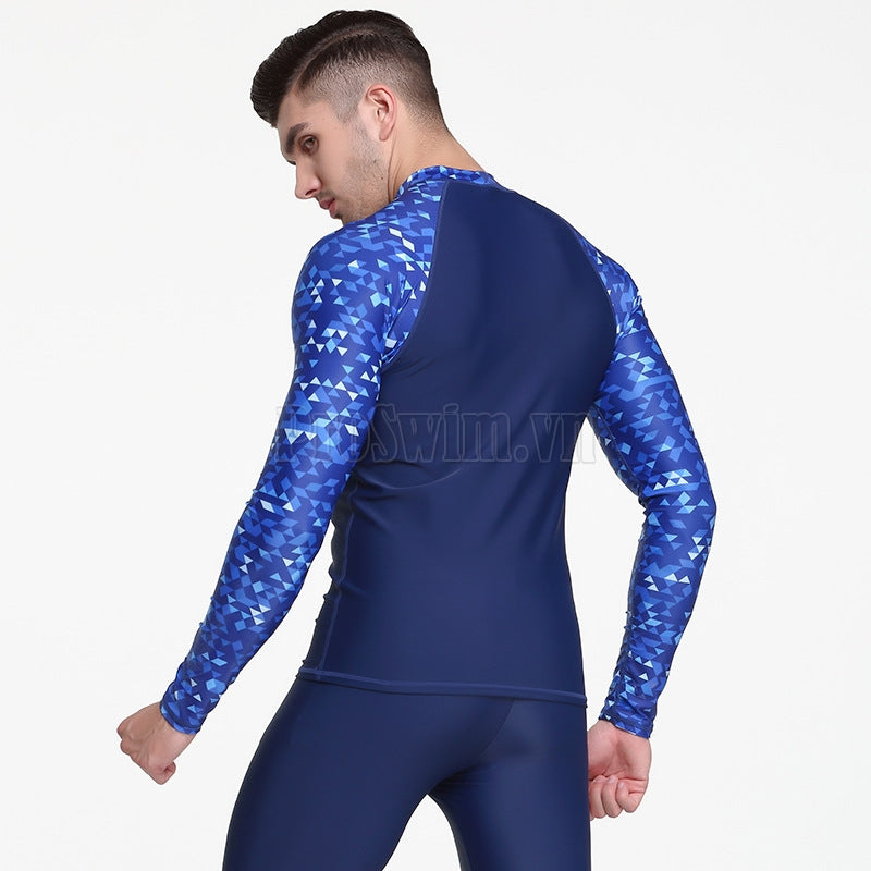 Áo Bơi Nam Dài Tay Chống Nắng Chống UV Sbart 776 Xanh - ProSwim.vn