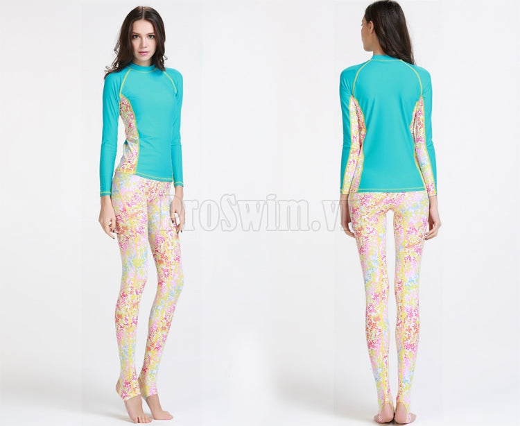 Set 2 món Quần Áo Bơi Chống Nắng Nữ Sbart 925 Xanh - ProSwim.vn