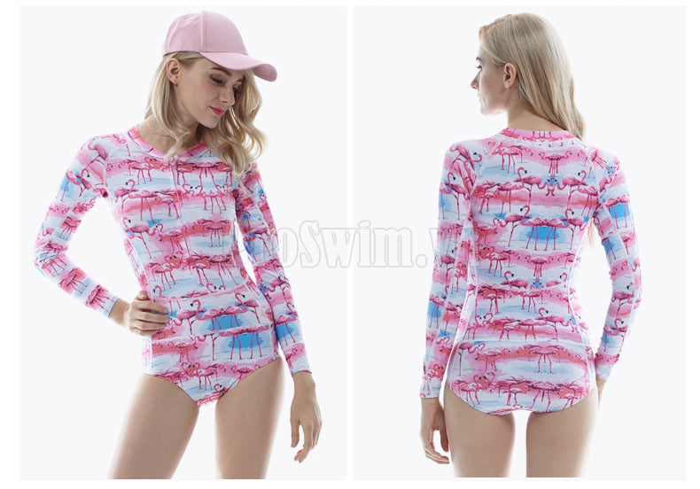 Bộ Bơi Liền Thân Dài Tay Sbart 8016 Xanh Lá - ProSwim.vn