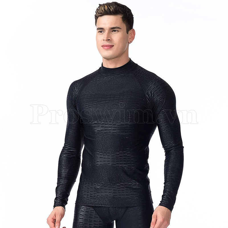 Áo Bơi Nam Tay Dài S719 Đen Vẩy - ProSwim.vn