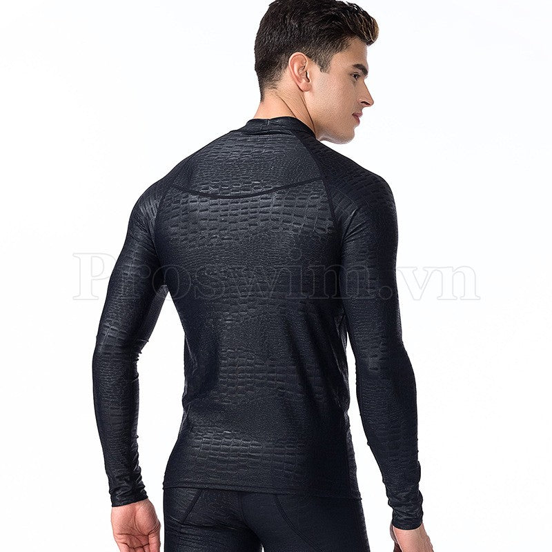Áo Bơi Nam Tay Dài S719 Đen Vẩy - ProSwim.vn