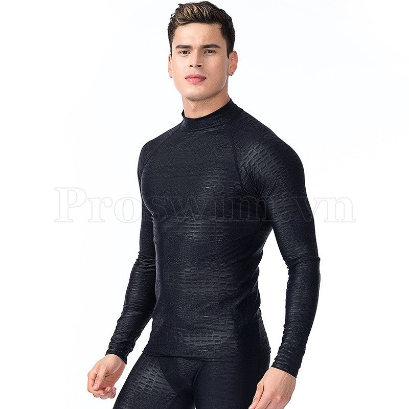 Áo Bơi Nam Tay Dài S719 Đen Vẩy - ProSwim.vn