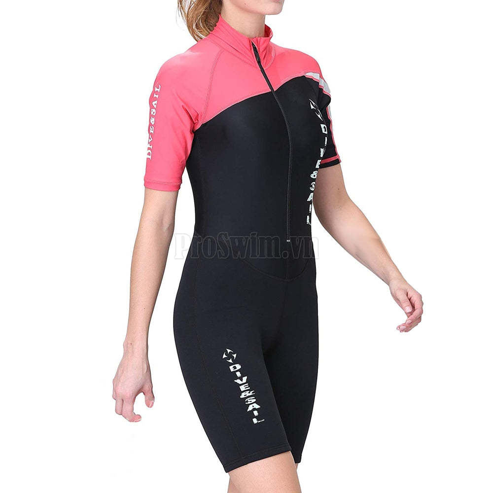 Bộ Bơi Liền Thân Giữ Nhiệt Bán Thân 1.5mm Hồng - ProSwim.vn