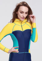 Bộ Bơi Nữ Liền Quần Tới Gót Sbart 1038 Xanh Vàng - ProSwim.vn
