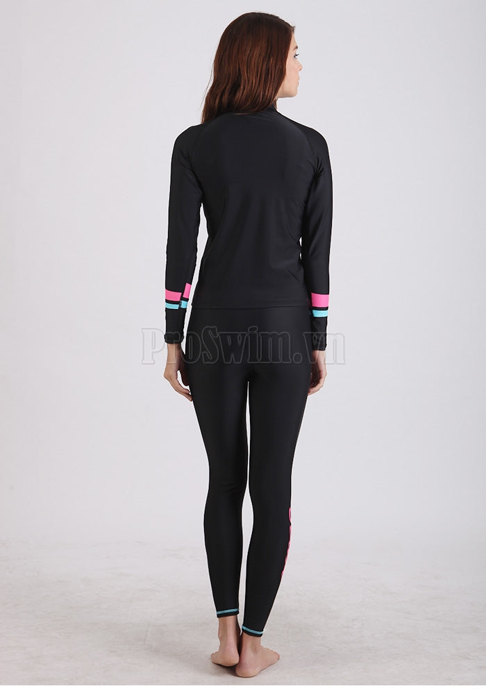 Áo Bơi Dài Tay Chống Nắng Nữ 916 Đen - ProSwim.vn