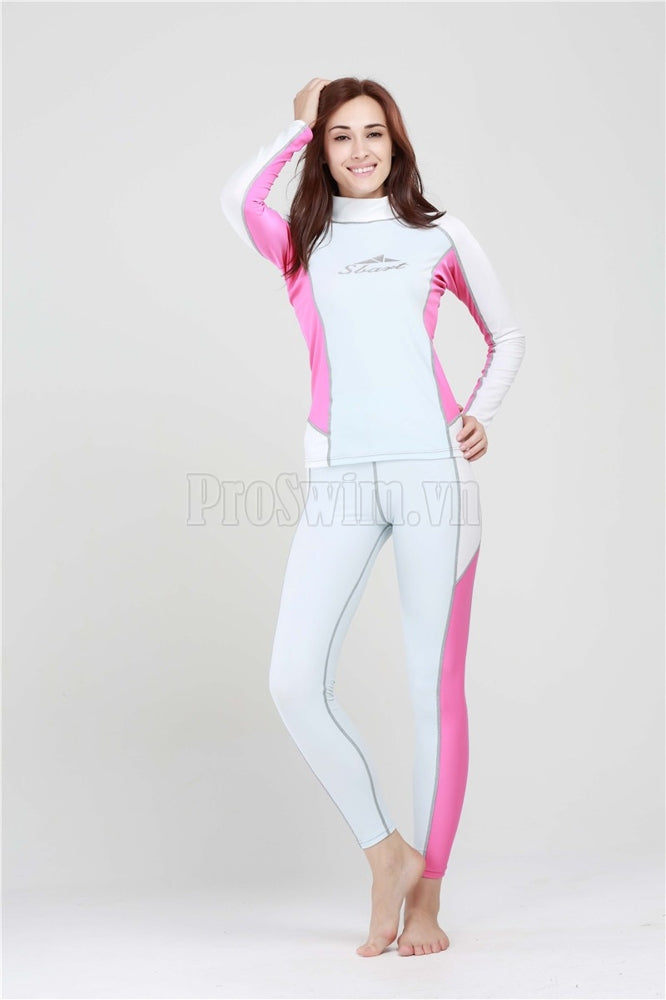 Áo Nữ Dài Sbart 922A Trắng Hồng - ProSwim.vn
