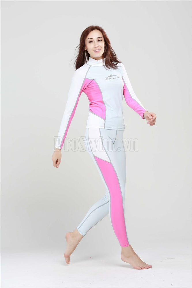 Áo Nữ Dài Sbart 922A Trắng Hồng - ProSwim.vn