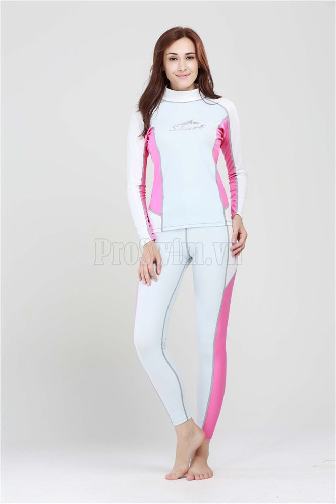 Áo Nữ Dài Sbart 922A Trắng Hồng - ProSwim.vn