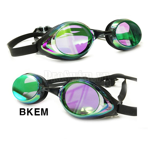 Kính Bơi Chuyên Nghiệp View Pirana Đen Tráng Gương Tím - ProSwim.vn