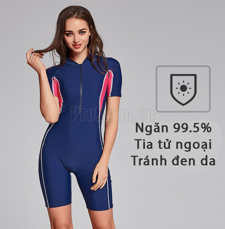 Bộ Bơi Nữ Liền Thân Chiết Eo Đánh Lừa Thị Giác Chống Nắng Chống UV