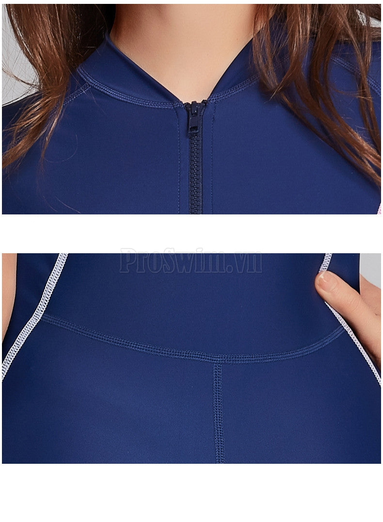 Bộ Bơi Nữ Liền Thân Chiết Eo Đánh Lừa Thị Giác Chống Nắng Chống UV