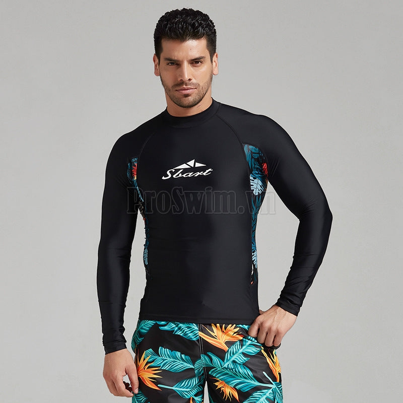 Áo Bơi Nam Tay Dài Kéo Khoá D7066 Đen - ProSwim.vn