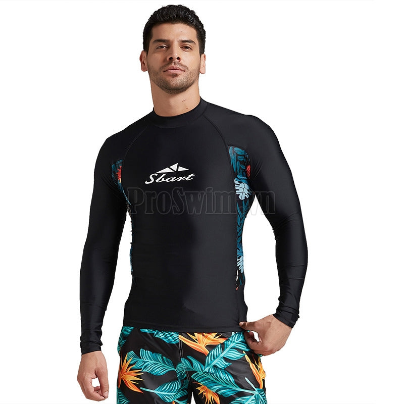 Áo Bơi Nam Tay Dài Kéo Khoá D7066 Đen - ProSwim.vn