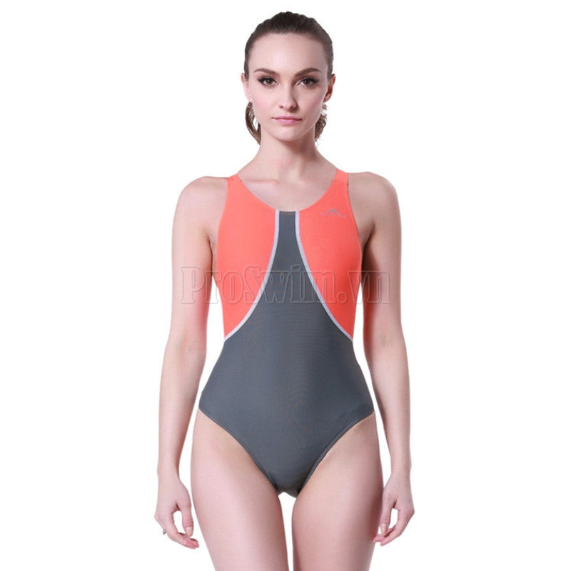 Bộ Bơi Liền Chéo Chuyên Nghiệp Sbart 8007 Cam Ghi - ProSwim.vn