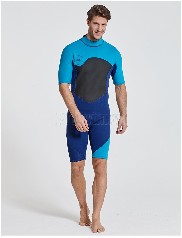 Bộ Lặn Liền Wetsuit Cộc Sbart 1069 Dày 2mm