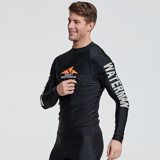 Áo Bơi Nam Dài Tay Chống Nắng Chống UV Sbart D760 Den - ProSwim.vn