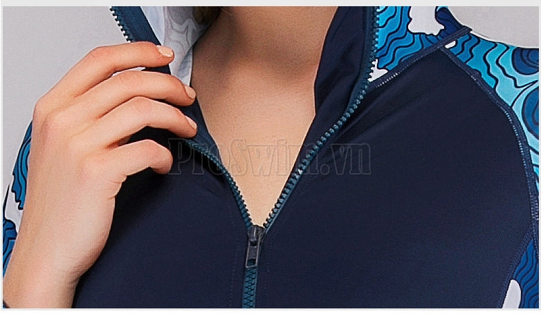 Bộ Bơi Nữ Liền Thân Nữ Tới Gót Có Mũ Sbart
