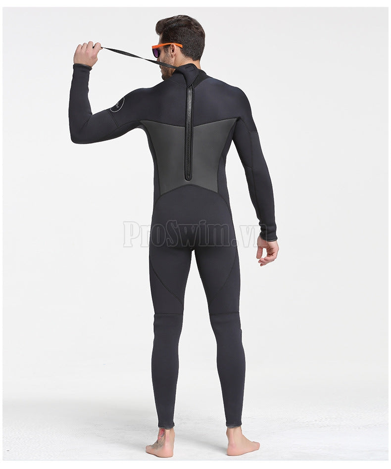 Bộ Bơi Liền Nam Giữ Nhiệt Dày Wetsuit 1.5mm Sbart Đen - ProSwim.vn
