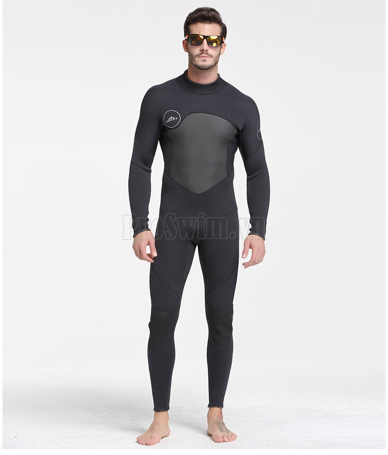 Bộ Bơi Liền Nam Giữ Nhiệt Dày Wetsuit 3mm Sbart 1070 Đen - ProSwim.vn
