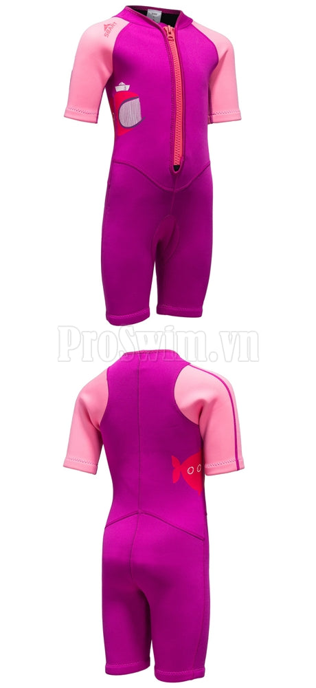 Bộ Bơi Liền Dày Giữ Nhiệt Cộc Trẻ Em Sbart 1036 Hồng - ProSwim.vn