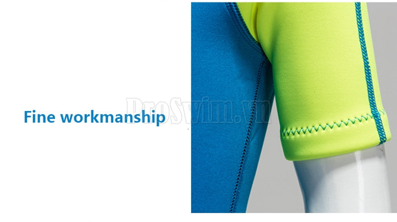 Bộ Bơi Liền Dày Giữ Nhiệt Trẻ Em Sbart 1036 Xanh - ProSwim.vn