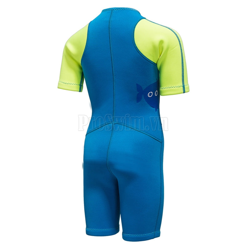 Bộ Bơi Liền Dày Giữ Nhiệt Trẻ Em Sbart 1036 Xanh - ProSwim.vn