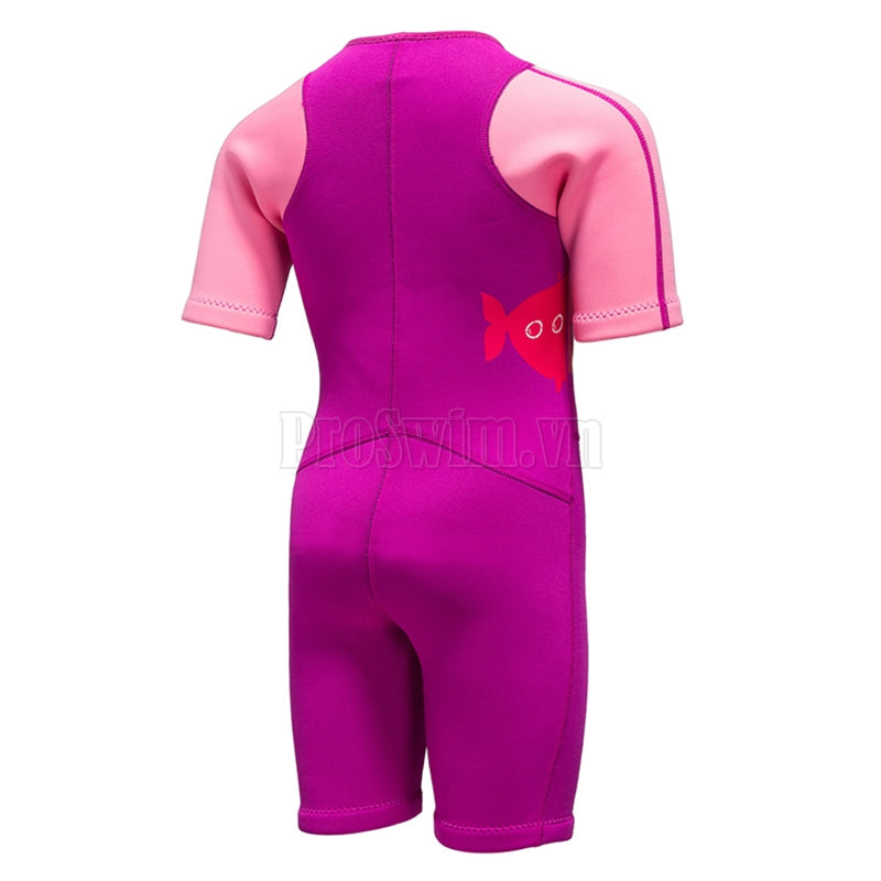 Bộ Bơi Liền Dày Giữ Nhiệt Cộc Trẻ Em Sbart 1036 Hồng - ProSwim.vn