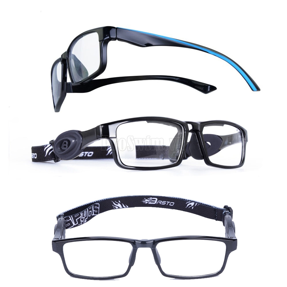 Bộ kính thể thao 2 chức năng Basto BL024 Đen Xanh - ProSwim.vn