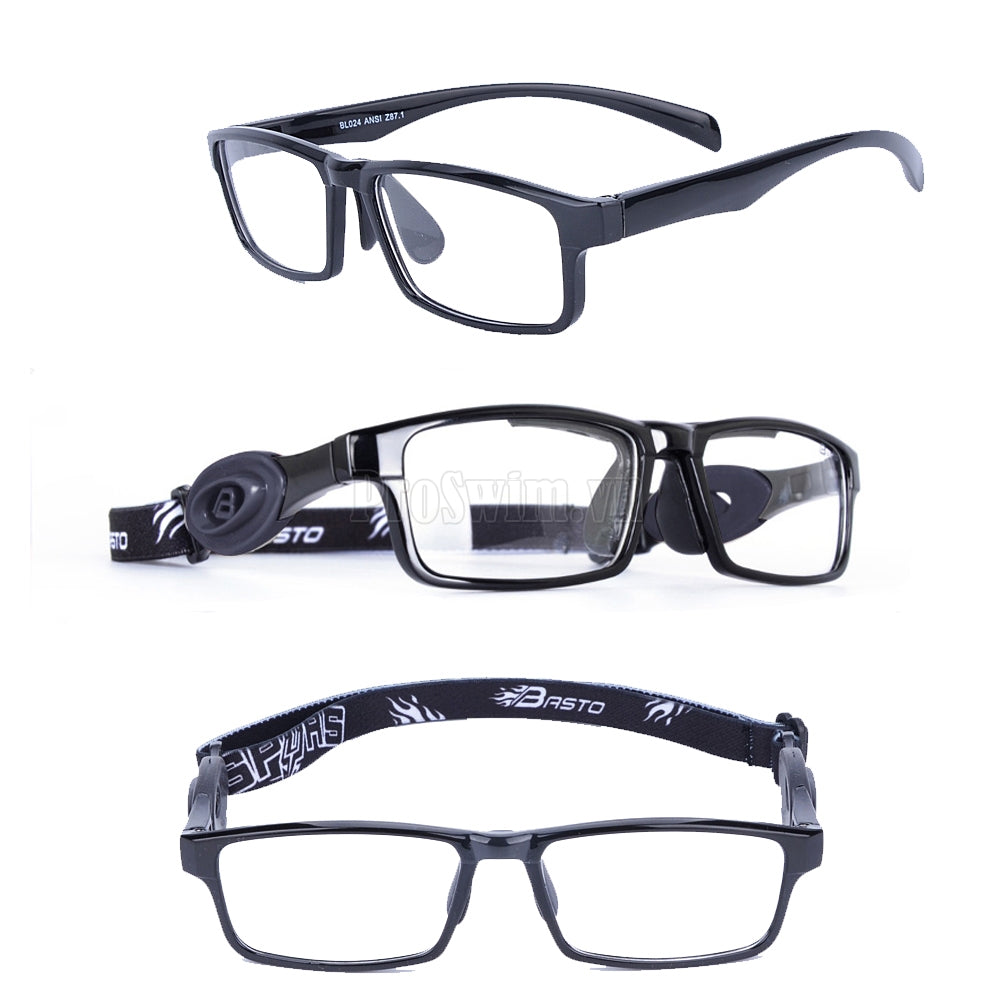 Bộ Kính Thể Thao 2 Chức Năng Basto BL024 Đen Tuyền - ProSwim.vn