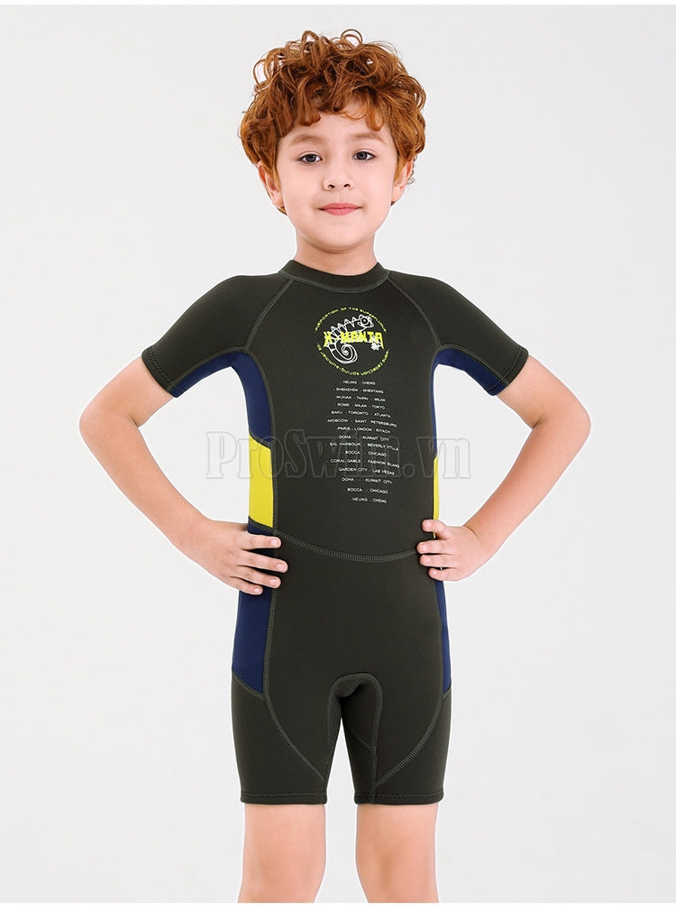 Đồ Bơi Giữ Nhiệt Cho Bé Trai Bé Gái Dày 2.5mm Dành Cho Bơi Trời Lạnh WS01 - ProSwim.vn