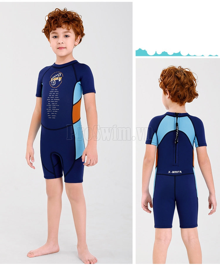 Đồ Bơi Giữ Nhiệt Trẻ Em Dày 2.5mm Dành Cho Bơi Trời Lạnh WS01 Cam - ProSwim.vn