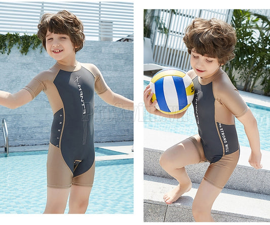 Bộ Bơi Bé Trai Liền Cộc DS42 Ghi - ProSwim.vn