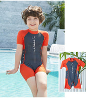 Bộ Bơi Trẻ Em Bé Trai Liền Cộc DS42 Ghi Cam - ProSwim.vn
