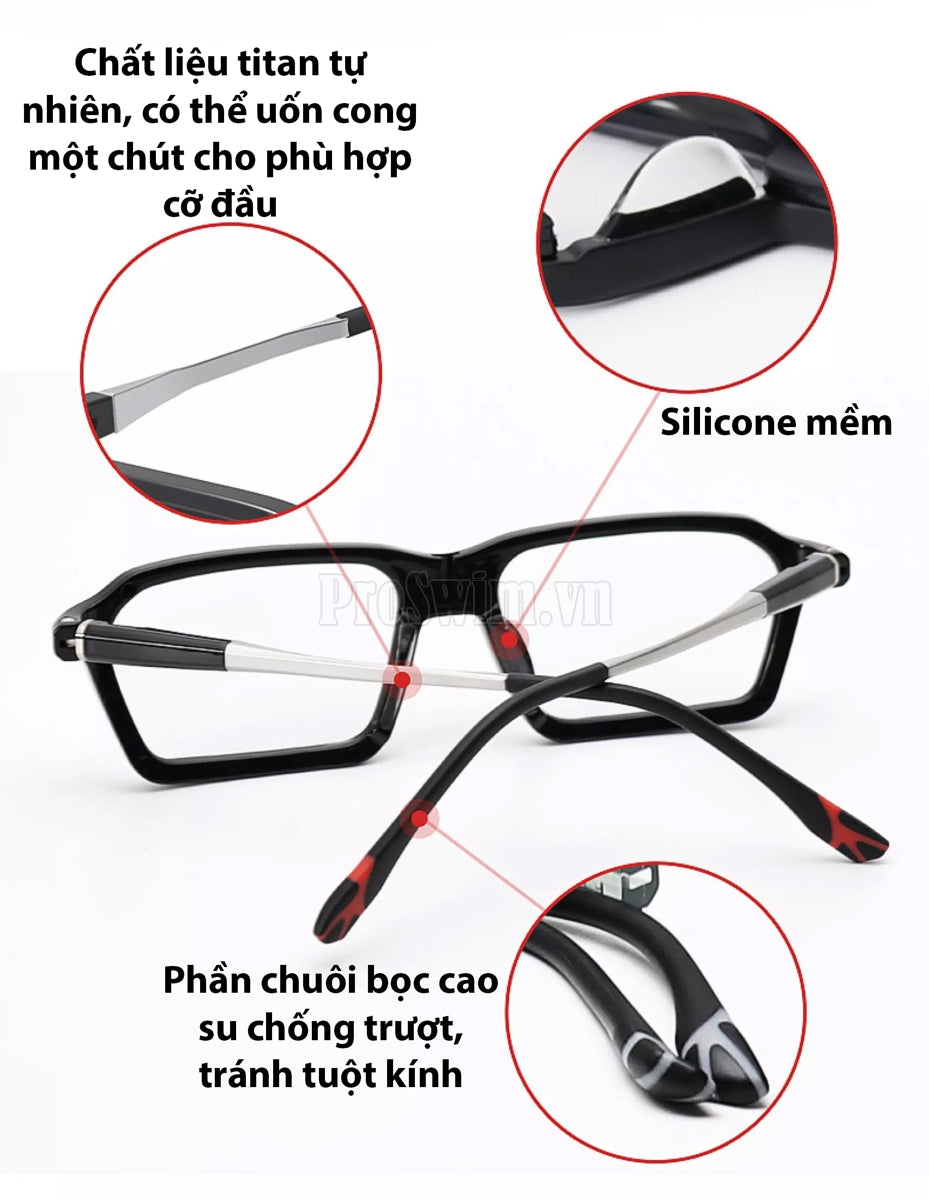 Bộ Kính Thể Thao Siêu Cao Cấp 3 Chức Năng Titan - Tặng Mắt Đổi Màu Chặn Tia Sáng Xanh