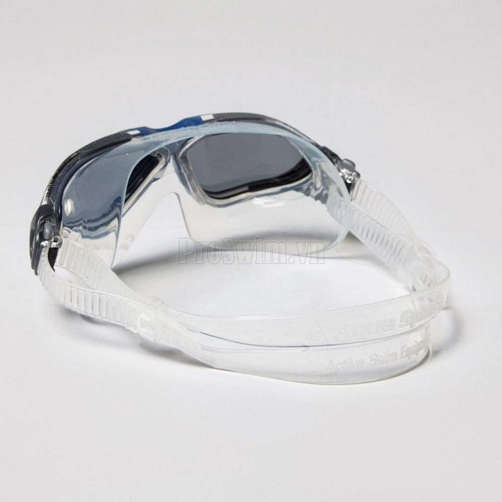 Kính bơi Mỹ Aquasphere Vista mắt rộng - Gọng Trắng/Xanh - Mắt Xám - ProSwim.vn
