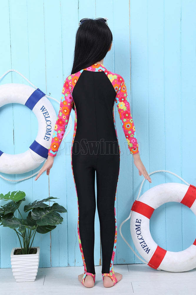 Bộ Bơi Liền Thân Bé Gái 306 Đỏ ( có giẫm gót) - ProSwim.vn